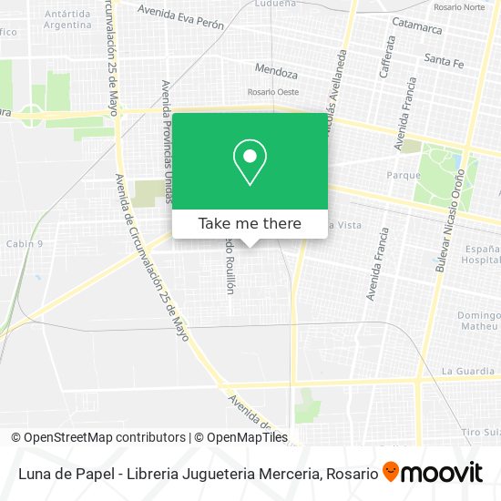 Luna de Papel - Libreria Jugueteria Merceria map