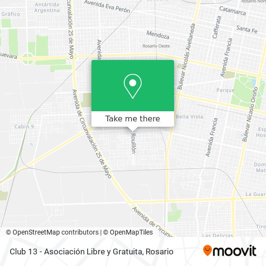 Mapa de Club 13 - Asociación Libre y Gratuita