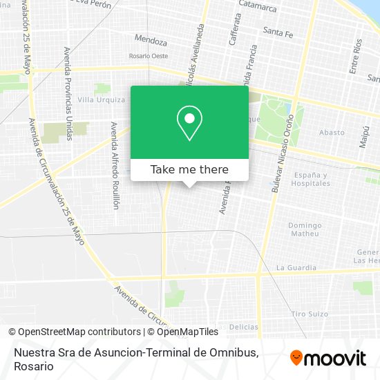 Nuestra Sra de Asuncion-Terminal de Omnibus map