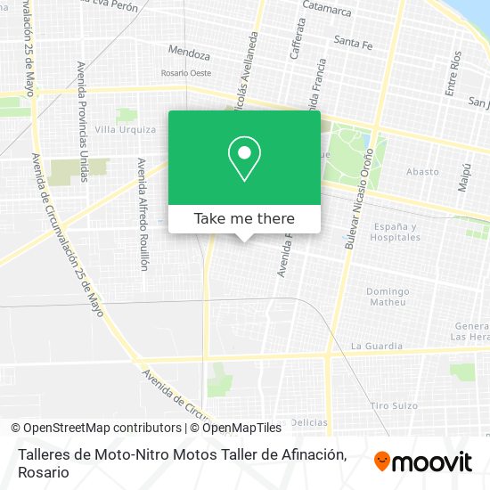 Mapa de Talleres de Moto-Nitro Motos Taller de Afinación