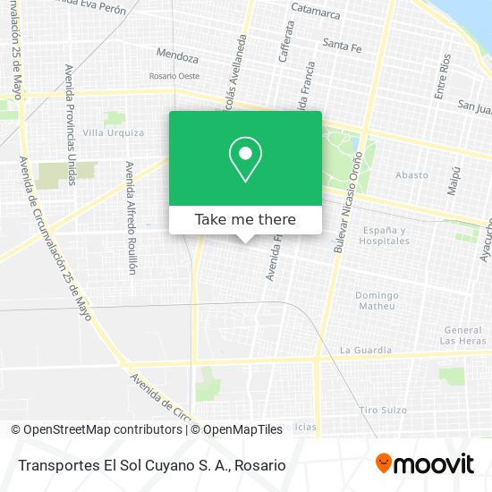 Mapa de Transportes El Sol Cuyano S. A.