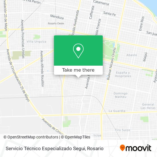 Servicio Técnico Especializado Segui map