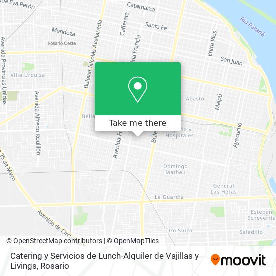 Catering y Servicios de Lunch-Alquiler de Vajillas y Livings map