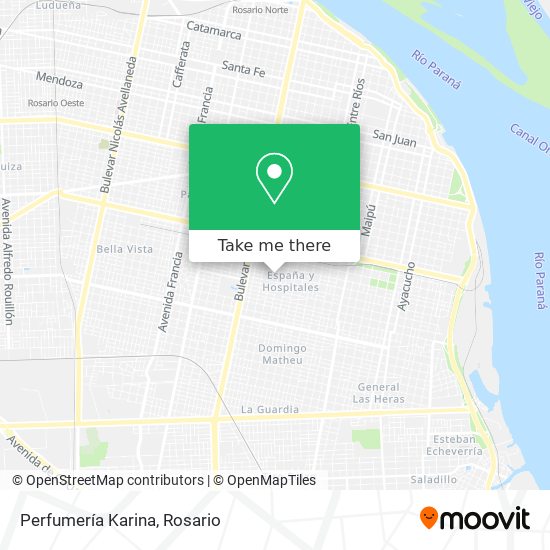 Perfumería Karina map
