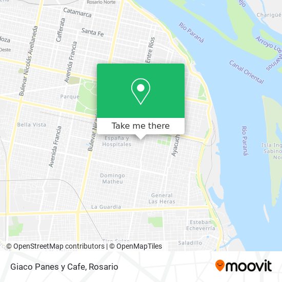 Mapa de Giaco Panes y Cafe