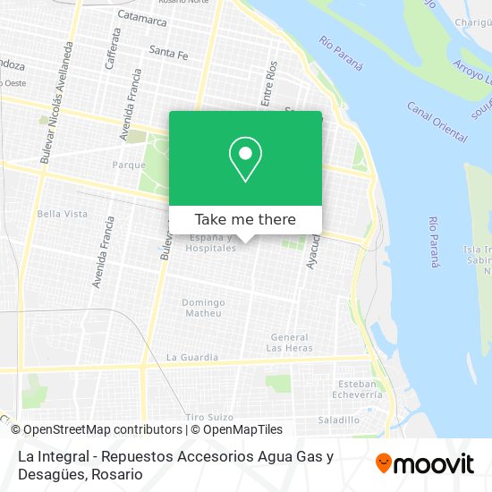 La Integral - Repuestos Accesorios Agua Gas y Desagües map
