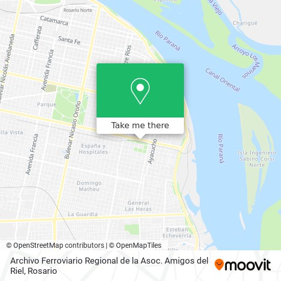 Archivo Ferroviario Regional de la Asoc. Amigos del Riel map