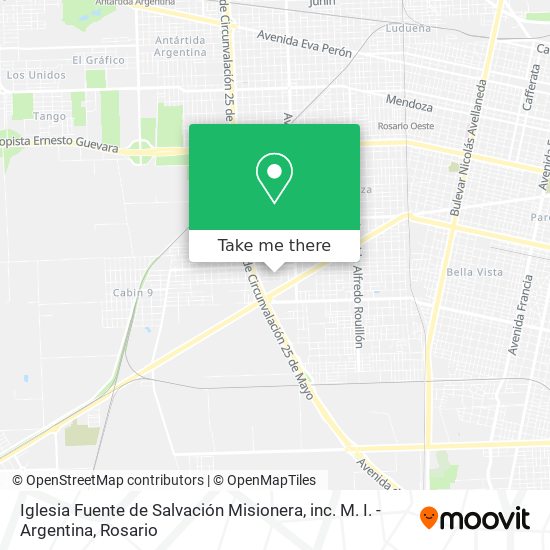 Mapa de Iglesia Fuente de Salvación Misionera, inc. M. I. - Argentina