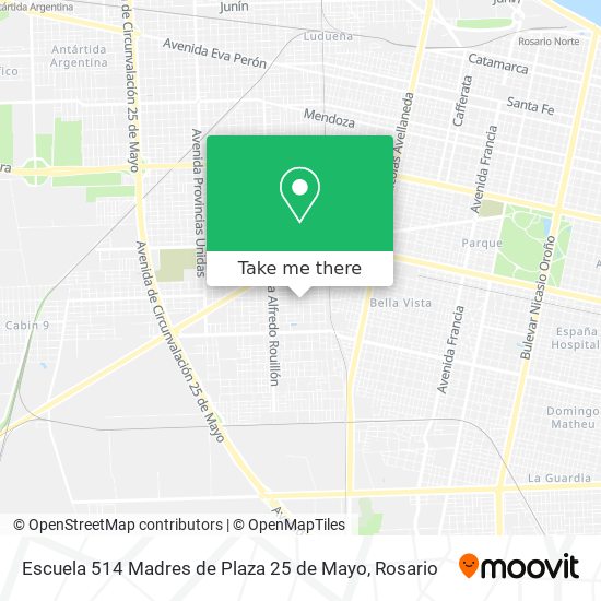 Mapa de Escuela 514 Madres de Plaza 25 de Mayo