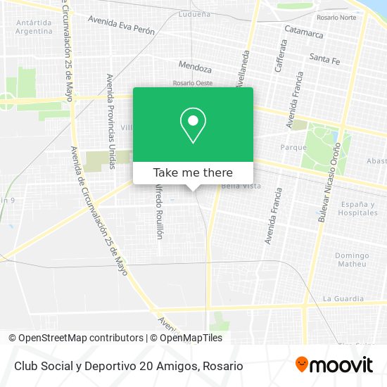 Club Social y Deportivo 20 Amigos map