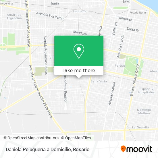 Daniela Peluquería a Domicilio map