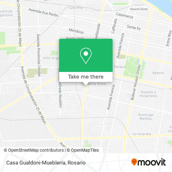 Mapa de Casa Gualdoni-Mueblería