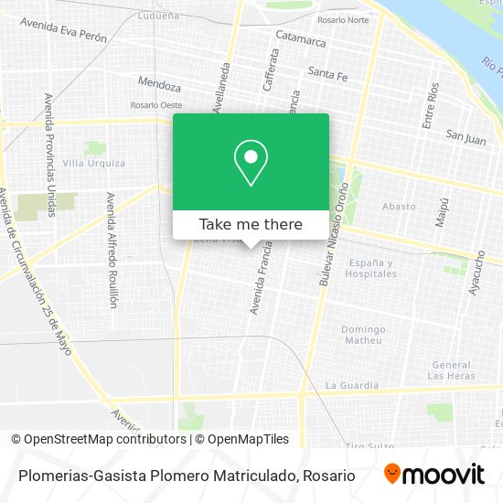 Plomerias-Gasista Plomero Matriculado map