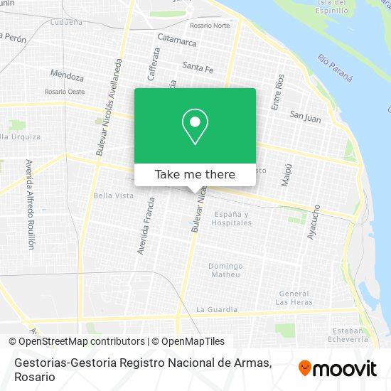 Gestorias-Gestoria Registro Nacional de Armas map