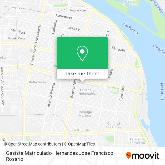 Gasista Matriculado-Hernandez Jose Francisco map