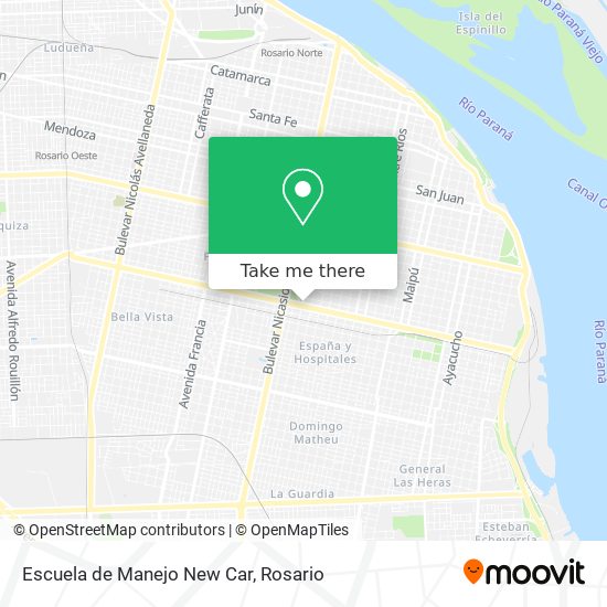 Escuela de Manejo New Car map