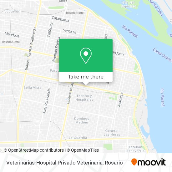 Mapa de Veterinarias-Hospital Privado Veterinaria