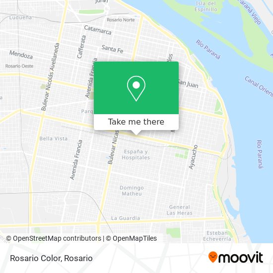 Mapa de Rosario Color