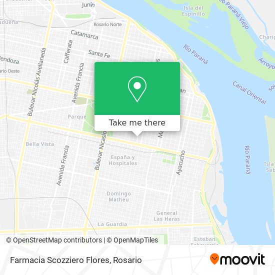 Farmacia Scozziero Flores map