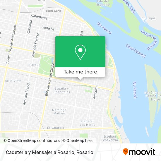 Mapa de Cadeteria y Mensajeria Rosario