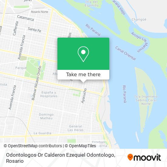 Mapa de Odontologos-Dr Calderon Ezequiel Odontologo