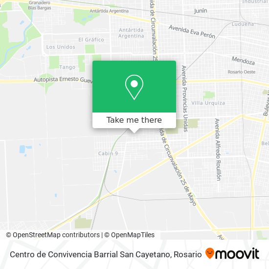 Mapa de Centro de Convivencia Barrial San Cayetano