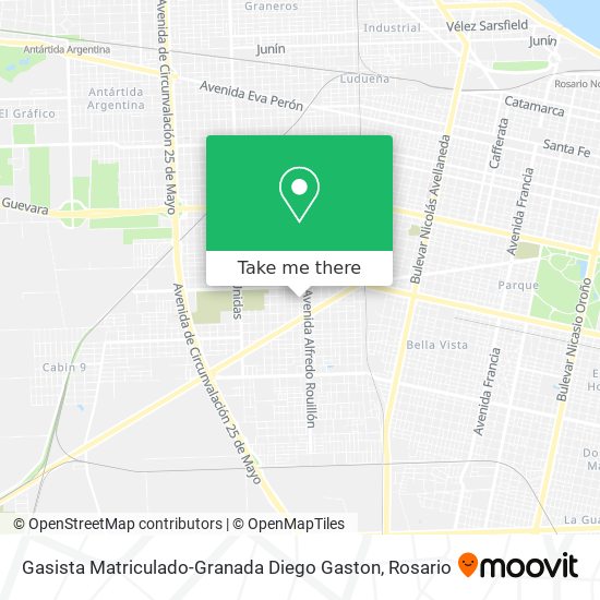 Mapa de Gasista Matriculado-Granada Diego Gaston