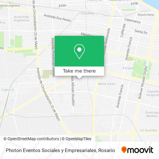Mapa de Photon Eventos Sociales y Empresariales