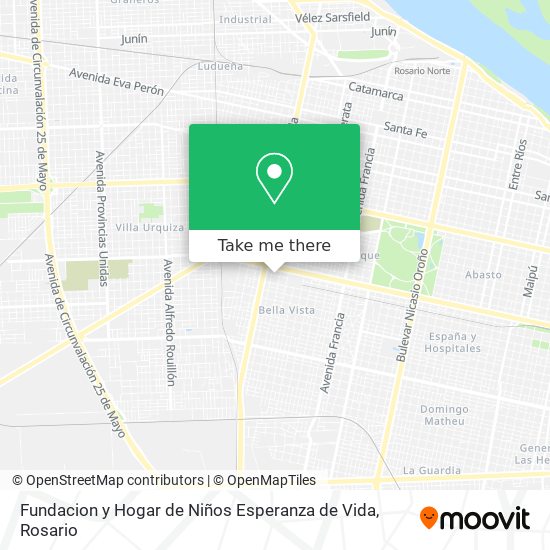 Fundacion y Hogar de Niños Esperanza de Vida map