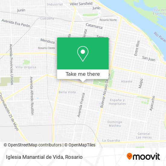 Mapa de Iglesia Manantial de Vida