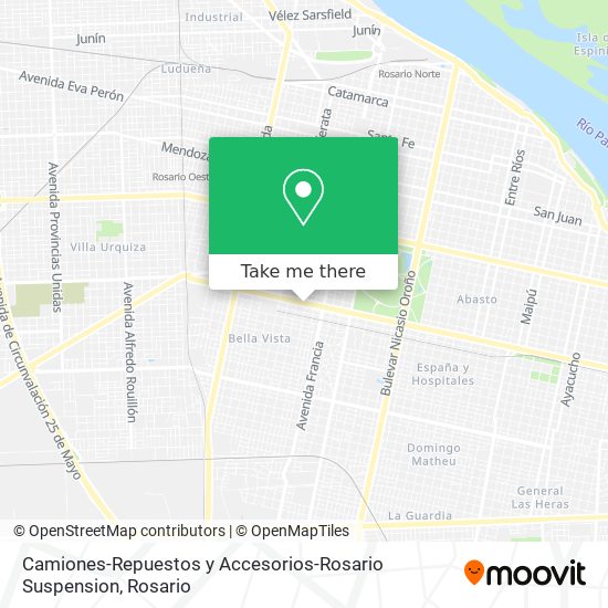 Camiones-Repuestos y Accesorios-Rosario Suspension map