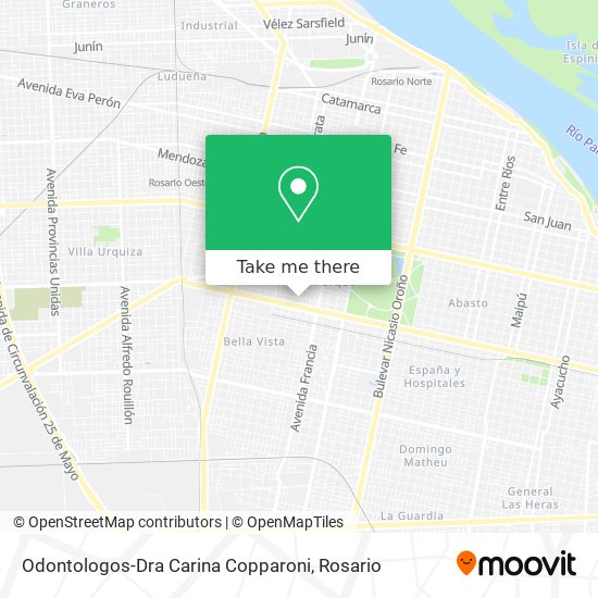 Mapa de Odontologos-Dra Carina Copparoni