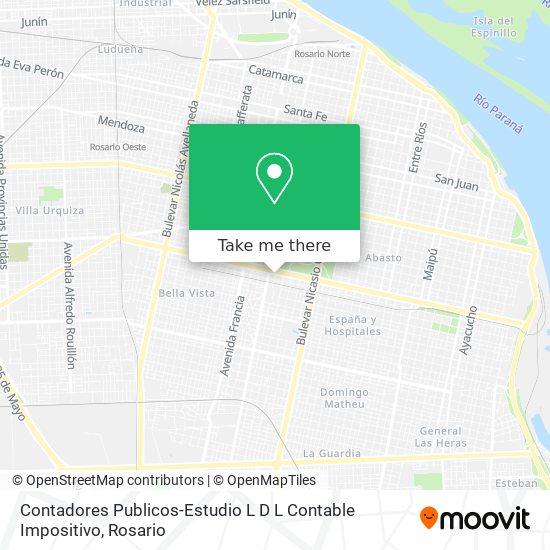 Contadores Publicos-Estudio L D L Contable Impositivo map