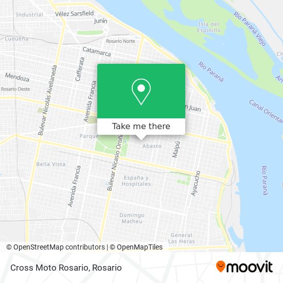 Cross Moto Rosario map