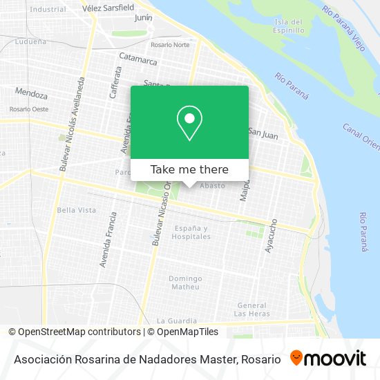 Mapa de Asociación Rosarina de Nadadores Master