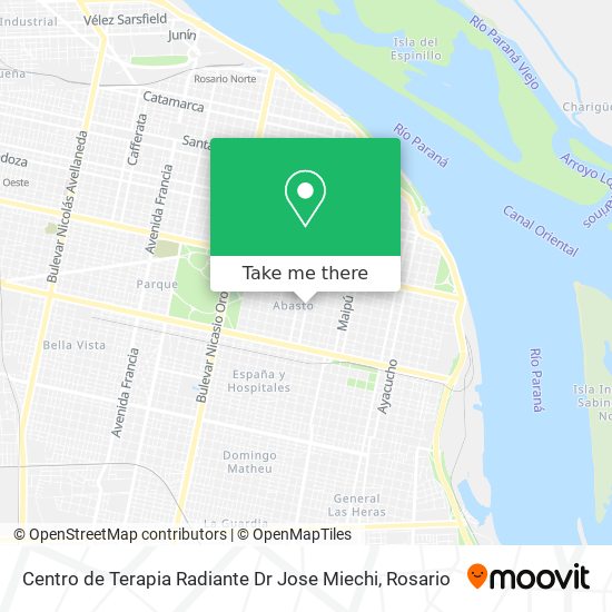 Mapa de Centro de Terapia Radiante Dr Jose Miechi