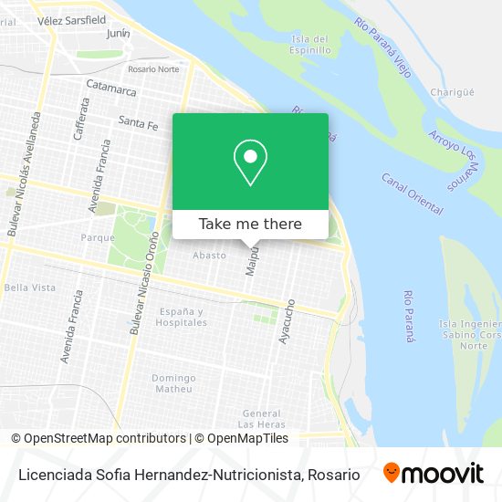 Licenciada Sofia Hernandez-Nutricionista map
