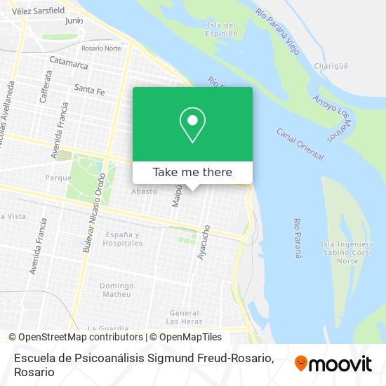 Mapa de Escuela de Psicoanálisis Sigmund Freud-Rosario