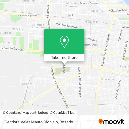 Mapa de Dentista-Velez Mauro Dionisio