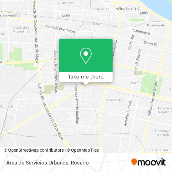 Mapa de Area de Servicios Urbanos