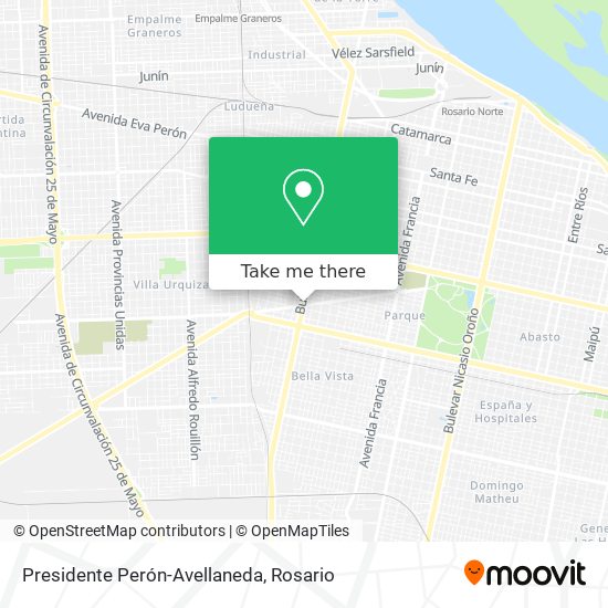 Presidente Perón-Avellaneda map