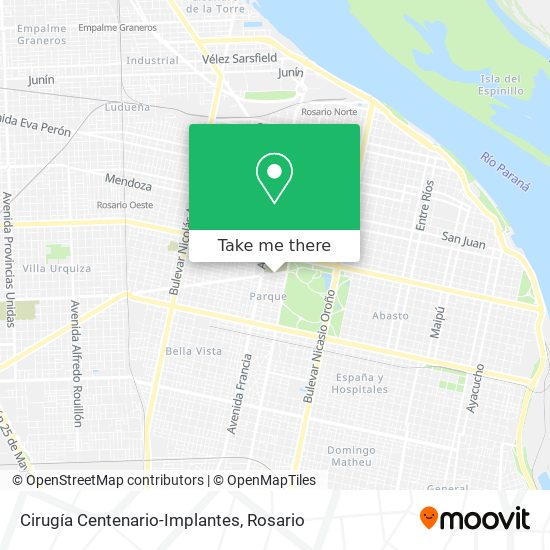 Mapa de Cirugía Centenario-Implantes