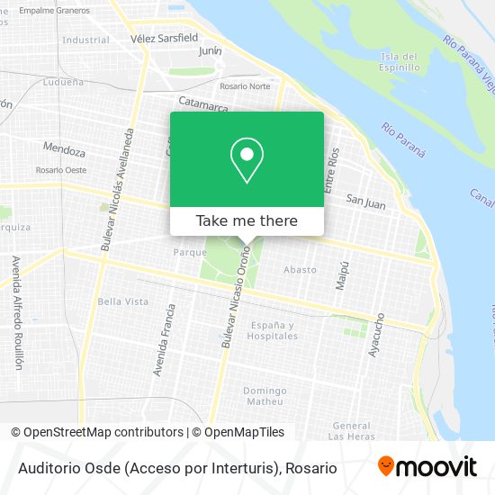 Auditorio Osde (Acceso por Interturis) map