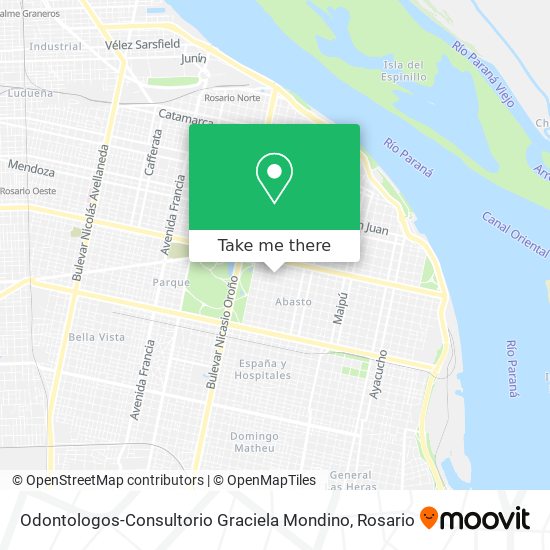 Odontologos-Consultorio Graciela Mondino map