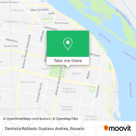 Mapa de Dentista-Robledo Gustavo Andres