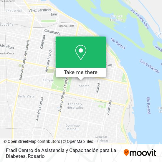 Fradi Centro de Asistencia y Capacitación para La Diabetes map