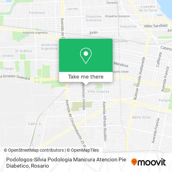 Mapa de Podologos-Silvia Podologia Manicura Atencion Pie Diabetico