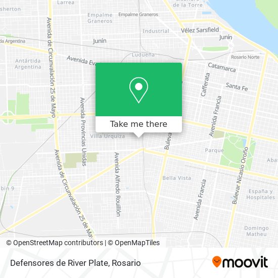 Defensores de River Plate map