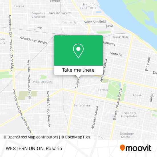 WESTERN UNION map