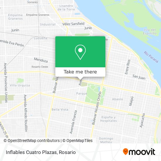 Mapa de Inflables Cuatro Plazas